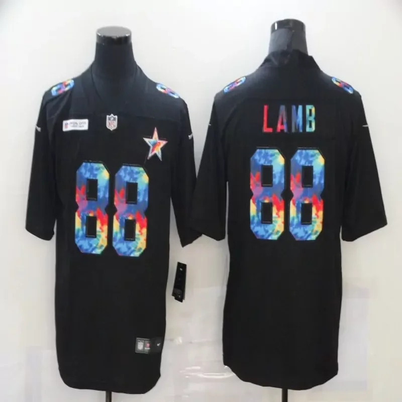 Dallas Cowboys #21 Elliott NFL Black Camouflage American Flag Jersey - Image 5