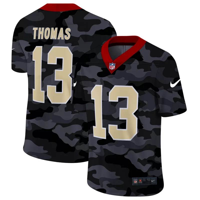 New Orleans Saints #4 Carr NFL Green Camouflage Jersey - Image 4