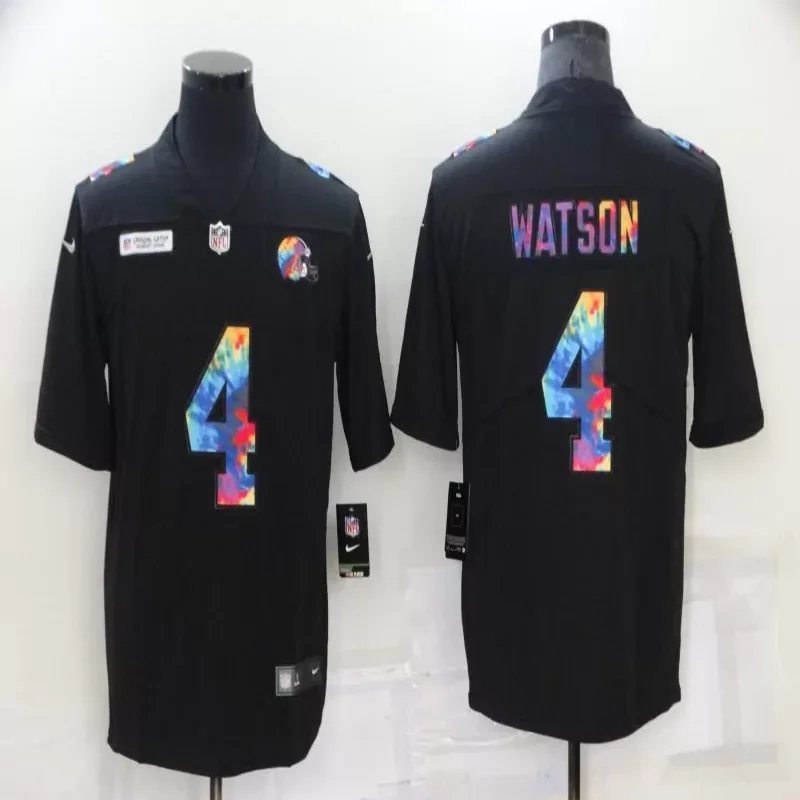 Denver Broncos #4 Watson NFL Black Rainbow Jersey