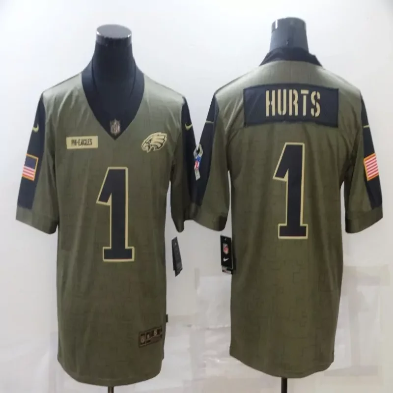 Philadelphia Eagles #11 Brown NFL Black Gold American Flag Jersey - Image 5