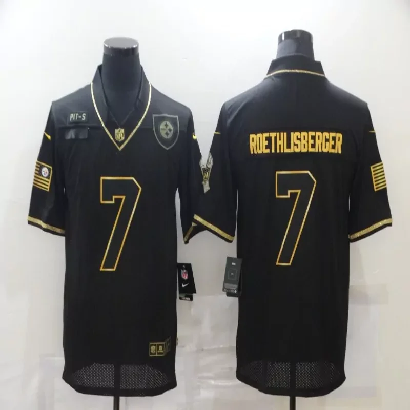 Pittsburgh Steelers #22 Harris NFL Black Gold Jersey - Image 4