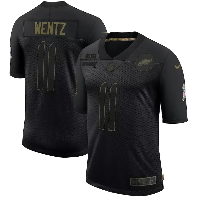 Philadelphia Eagles #11 Wentz NFL Black Matte Jersey