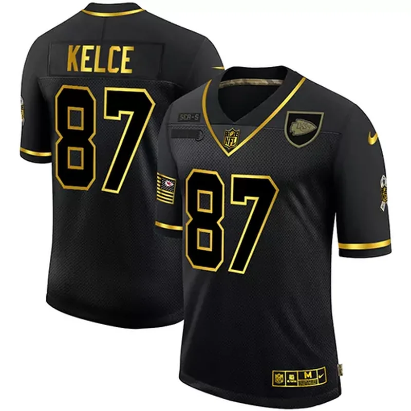 Kansas City Chiefs #87 Kelce NFL Black Camouflage Jersey - Image 2