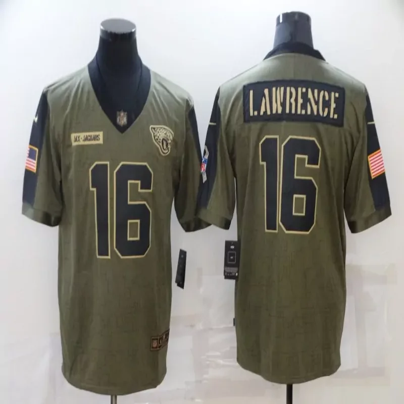 Jacksonville Jaguars #16 Lawrence NFL Green Camouflage Jersey - Image 3