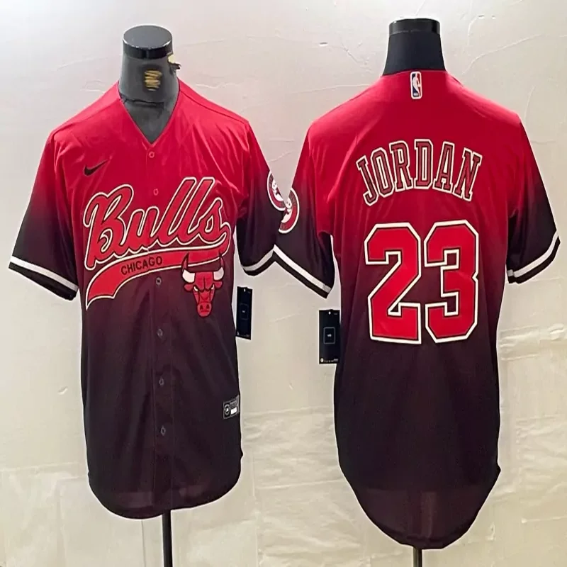 Chicago Bulls #91 Rodman NBA Black Gold Baseball Jersey - Image 5
