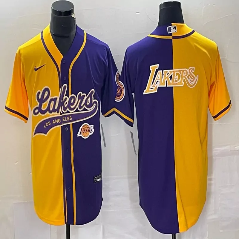 Los Angeles Lakers #24 Bryant NBA Black Baseball Jersey - Image 5