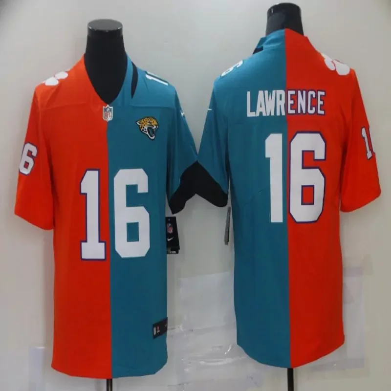 Jacksonville Jaguars #16 Lawrence NFL Green Camouflage Jersey - Image 4