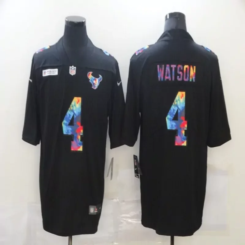 Houston Texans #4 Watson NFL Black Camouflage Jersey - Image 5
