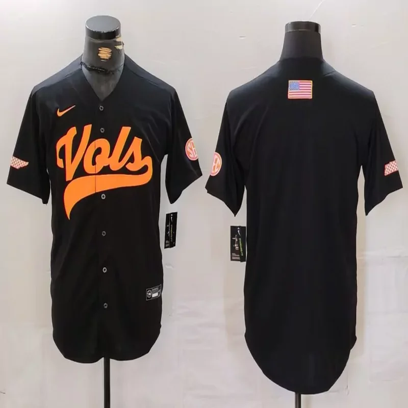 Tennessee Volunteers #1 Moore NCAA Orange Baseball Jersey - Image 2