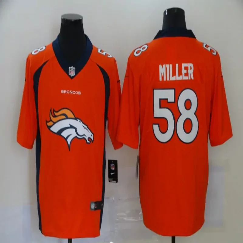 Denver Broncos #58 Miller NFL Orange Jersey