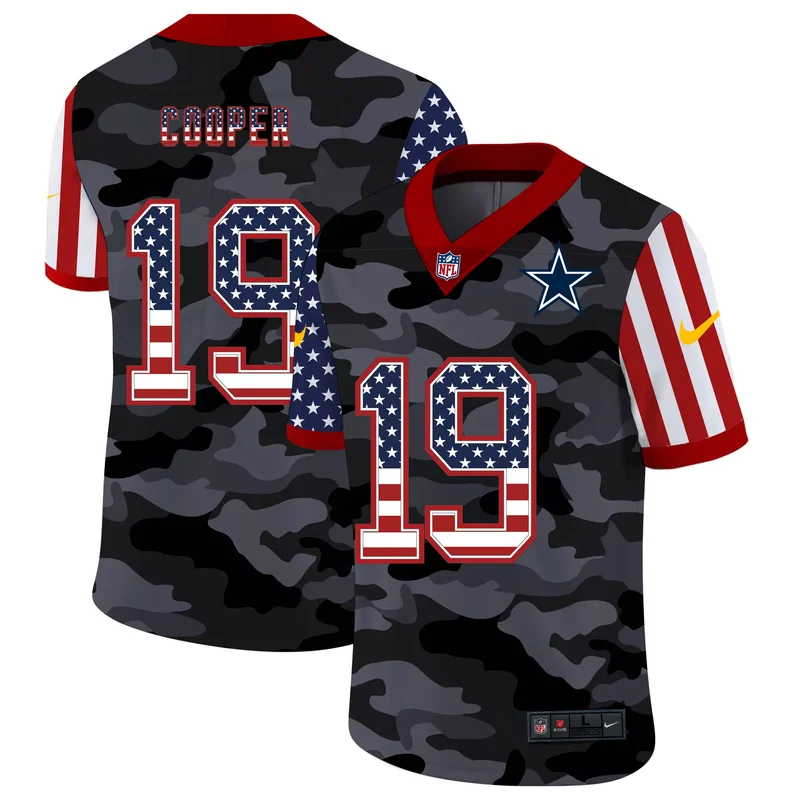 Dallas Cowboys #4 Prescott NFL Black Camouflage Jersey - Image 4