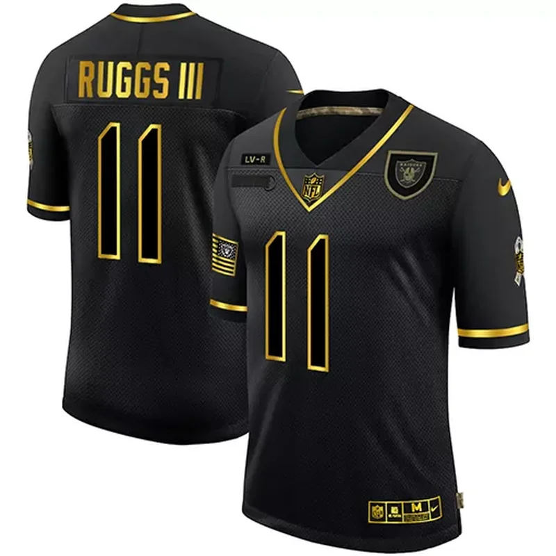 Las Vegas Raiders #11 Ruggs III NFL Black Gold Jersey