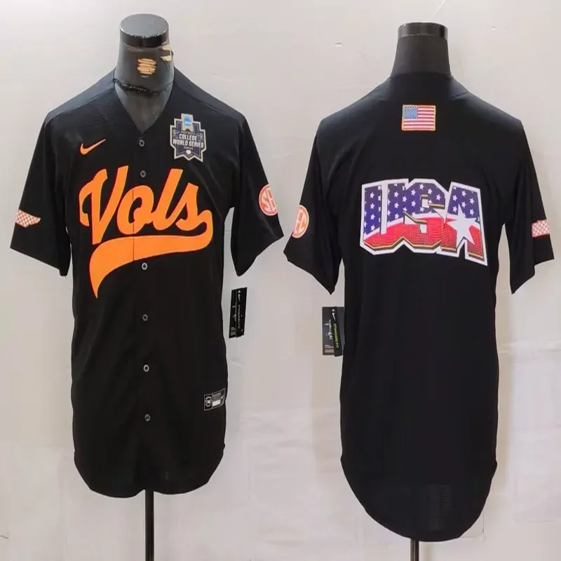 Tennessee Volunteers #1 Moore NCAA Orange Baseball Jersey - Image 3