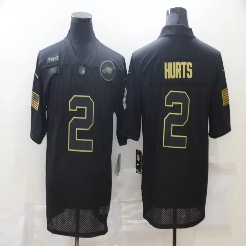 Philadelphia Eagles #11 Wentz NFL Black Matte Jersey - Image 4