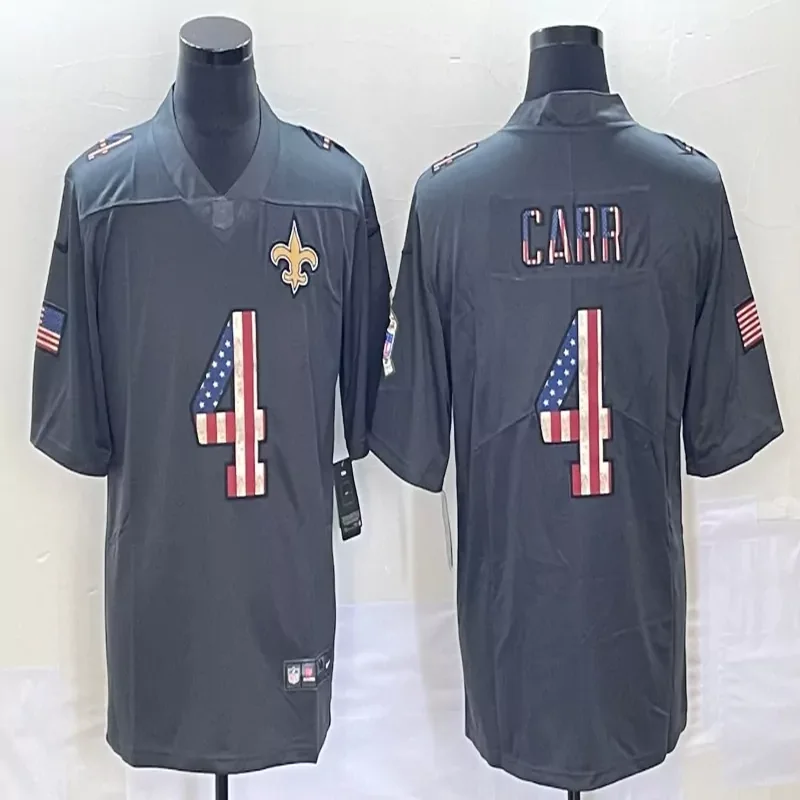 New Orleans Saints #41 Kamara NFL Black Gold Jersey - Image 3