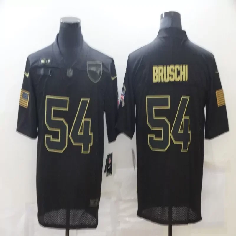New England Patriots #10 Jones NFL Black Gold Jersey - Image 5