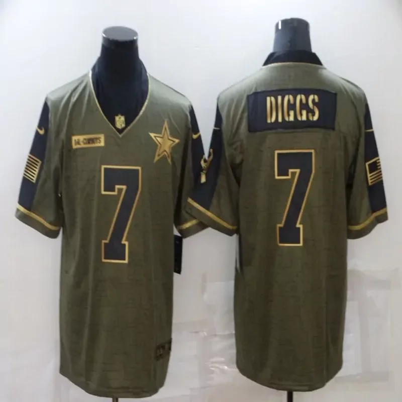 Dallas Cowboys #19 Cooper NFL Black Gold American Flag Jersey - Image 5