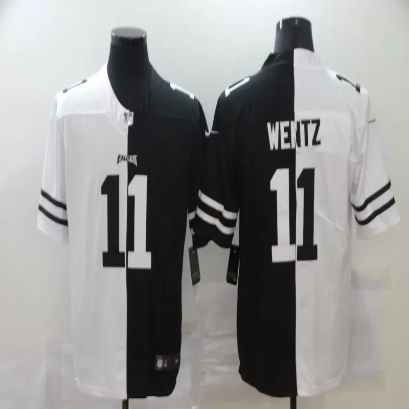 Philadelphia Eagles #11 Wentz NFL Black Matte Jersey - Image 5