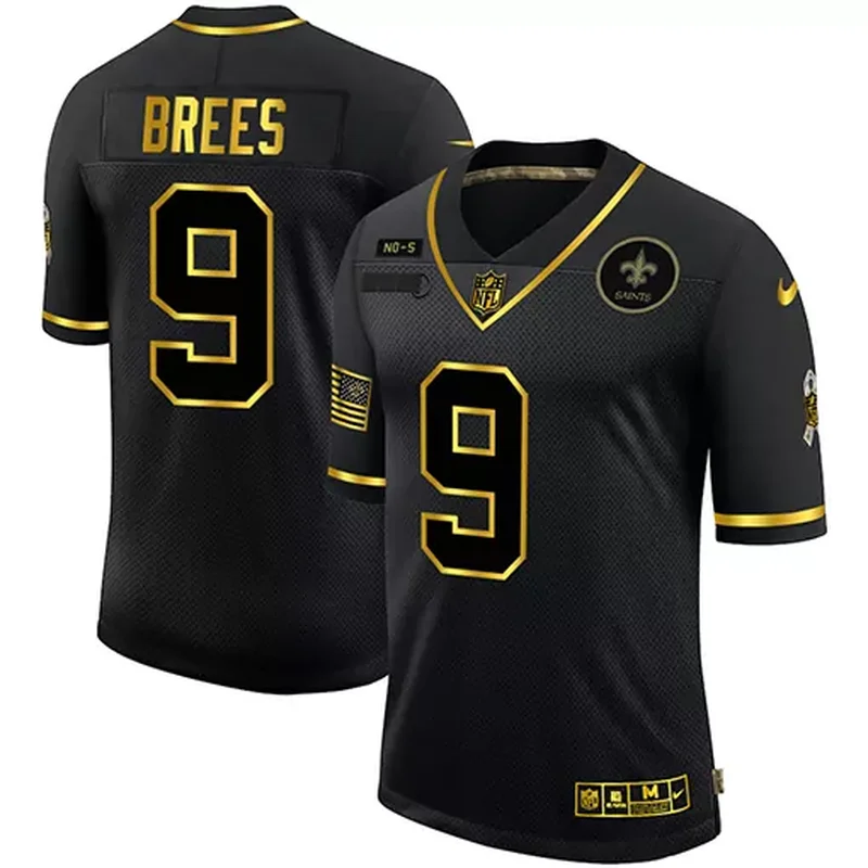 New Orleans Saints #41 Kamara NFL Black Gold Jersey - Image 5