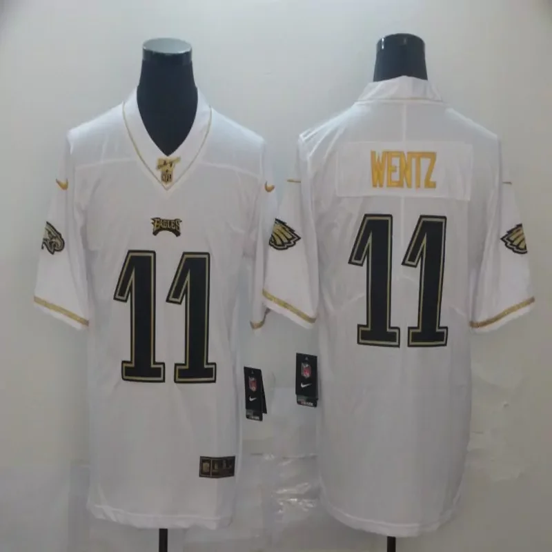 Philadelphia Eagles #11 Wentz NFL White Jersey