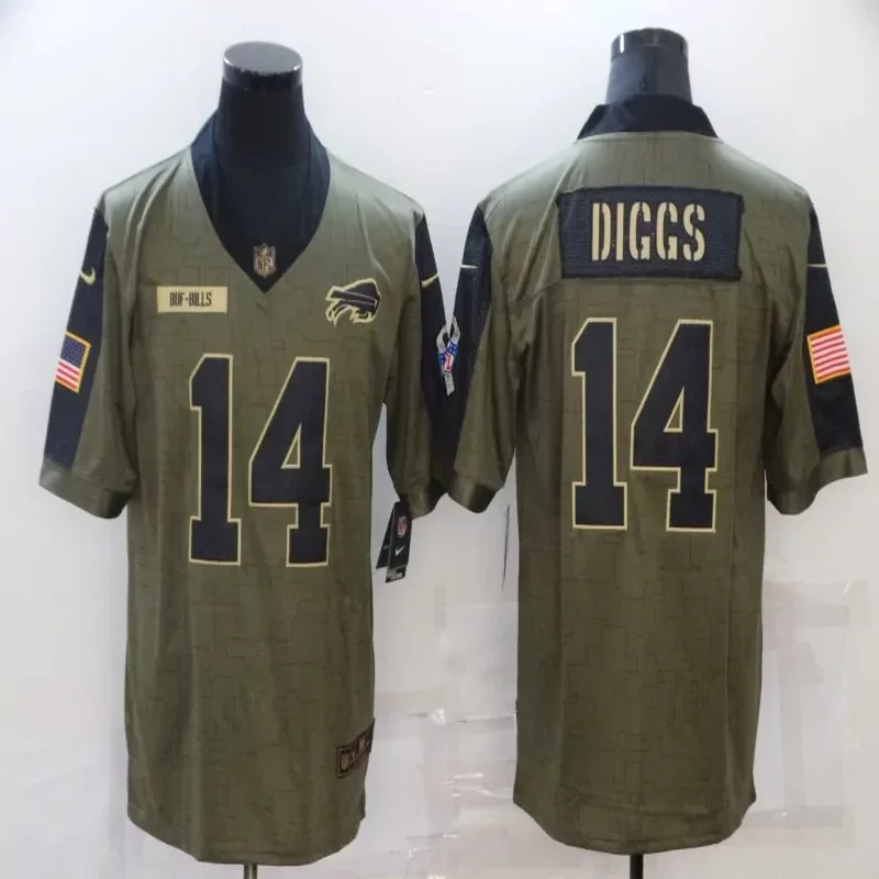 Buffalo Bills #12 Kelly NFL Green Camouflage Jersey - Image 5