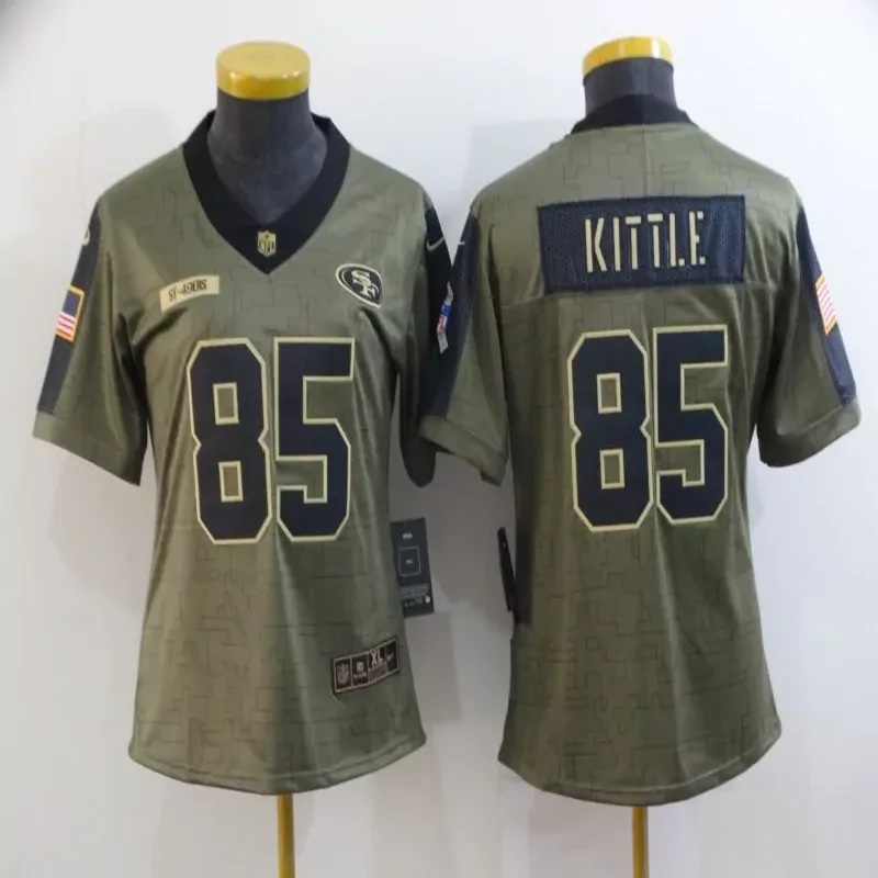 San Francisco 49ers #85 Kittle NFL White Rainbow Jersey - Image 2