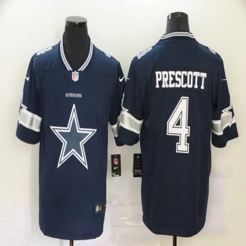 Dallas Cowboys #4 Prescott NFL Black Camouflage Jersey - Image 5