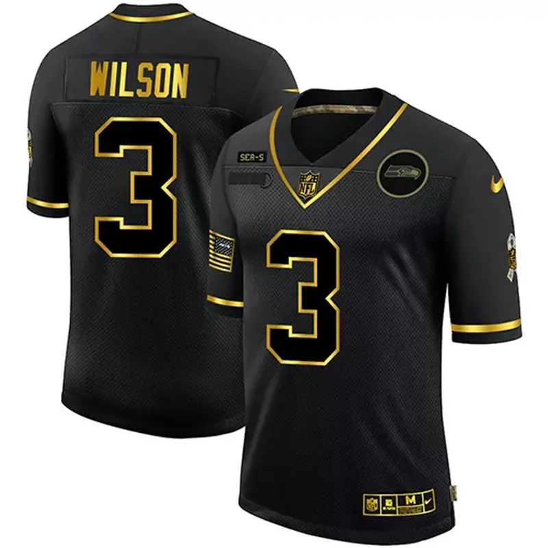 Seattle Seahawks #3 Wilson NFL Green Camouflage Jersey - Image 3