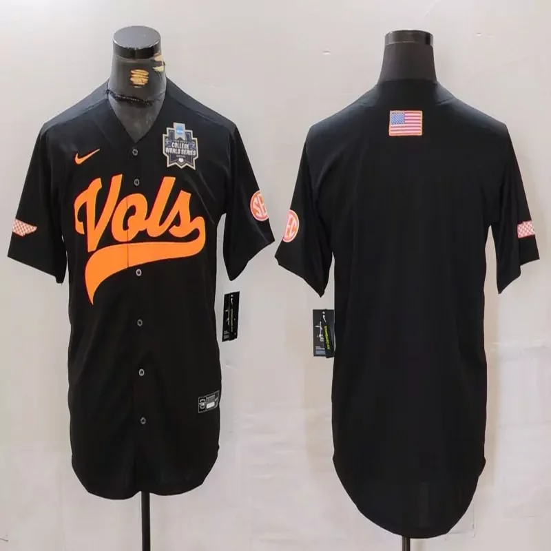 Tennessee Volunteers #1 Moore NCAA Orange Baseball Jersey - Image 5