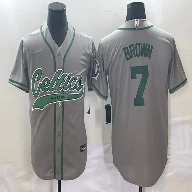 Boston Celtics #0 Tatum NBA Black Baseball Jersey - Image 2