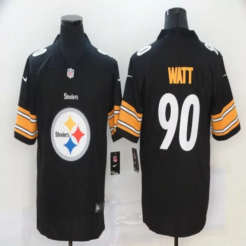 Pittsburgh Steelers #90 Watt NFL Black Jersey