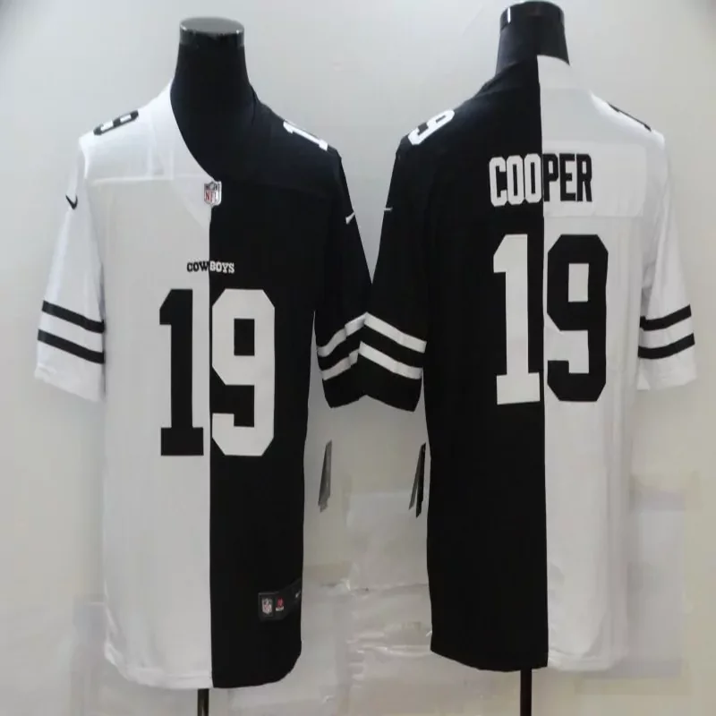 Dallas Cowboys #19 Cooper NFL Black White Jersey