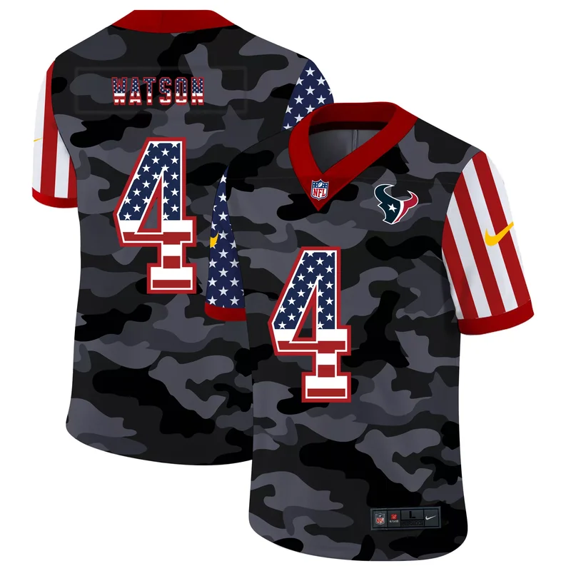 Houston Texans #99 Watt NFL Black Gold Jersey - Image 3
