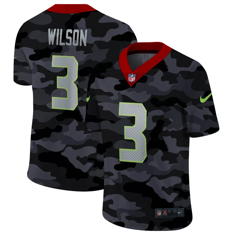Pittsburgh Steelers #3 Wilson NFL Black Camouflage Jersey