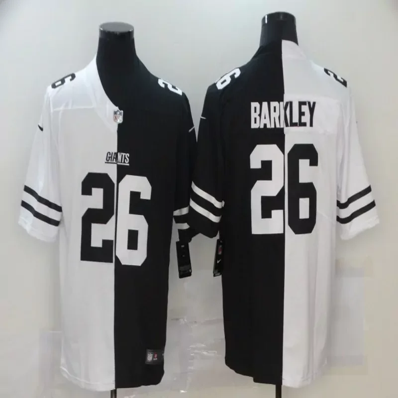 New York Giants #8 Jones NFL Black Gold American Flag Jersey - Image 2