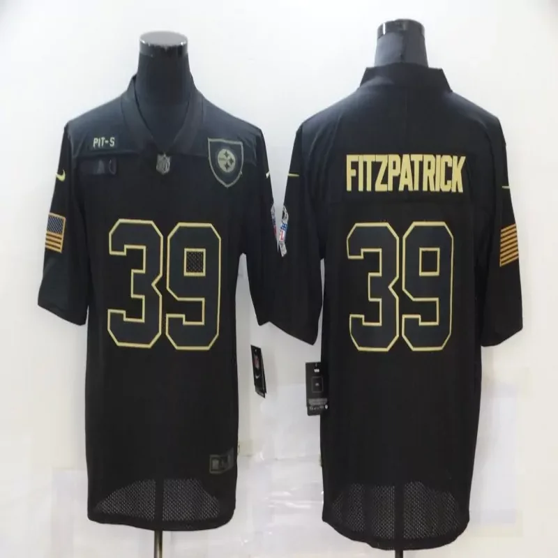 Pittsburgh Steelers #3 Wilson NFL Black Camouflage Jersey - Image 4