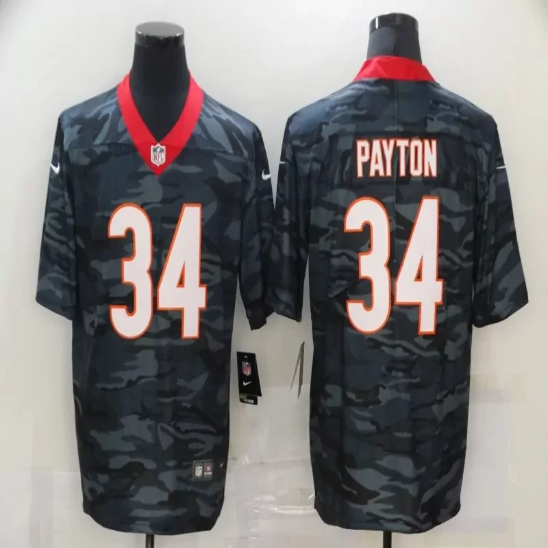 Chicago Bears #1 Fields NFL Black Gold Jersey - Image 4