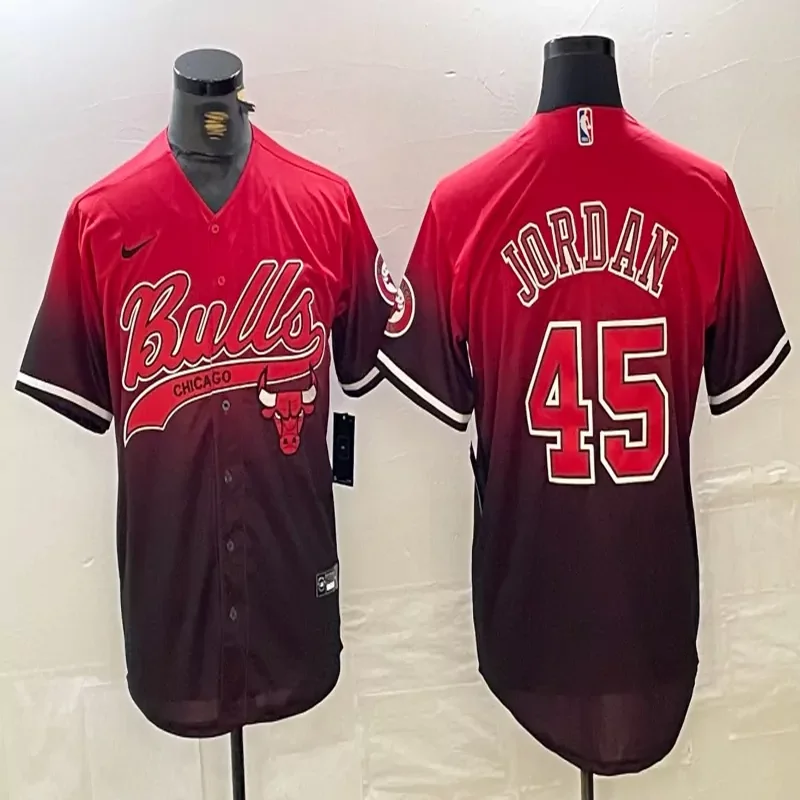 Chicago Bulls #91 Rodman NBA Black Baseball Jersey - Image 2