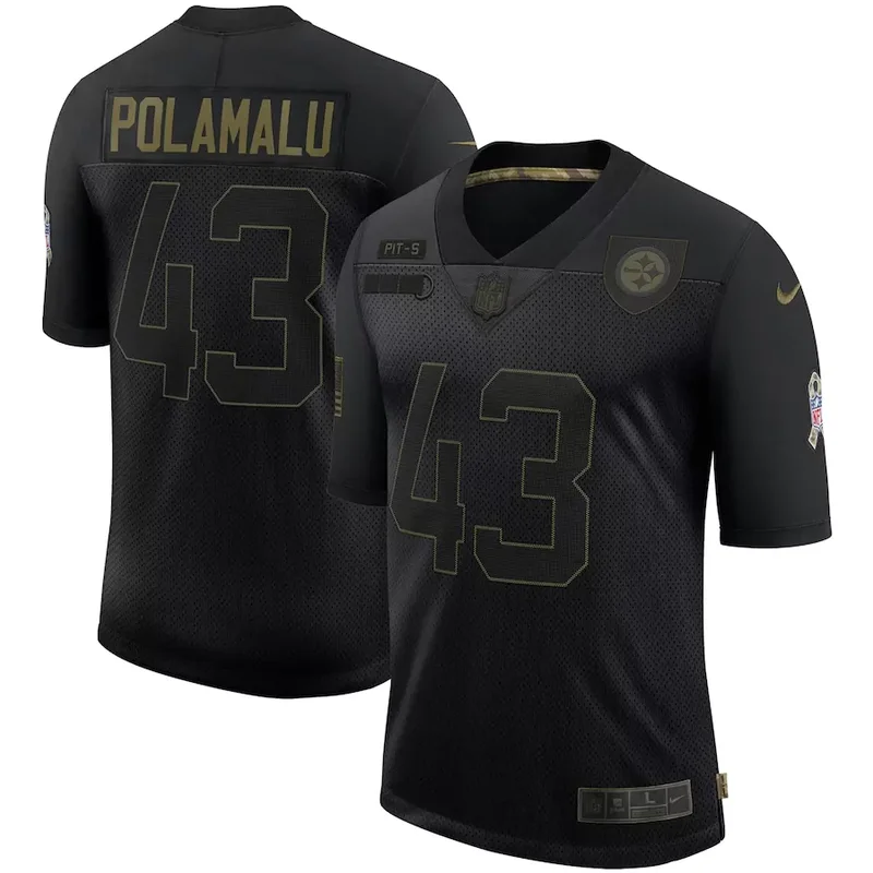 Pittsburgh Steelers #3 Wilson NFL Black Camouflage Jersey - Image 5