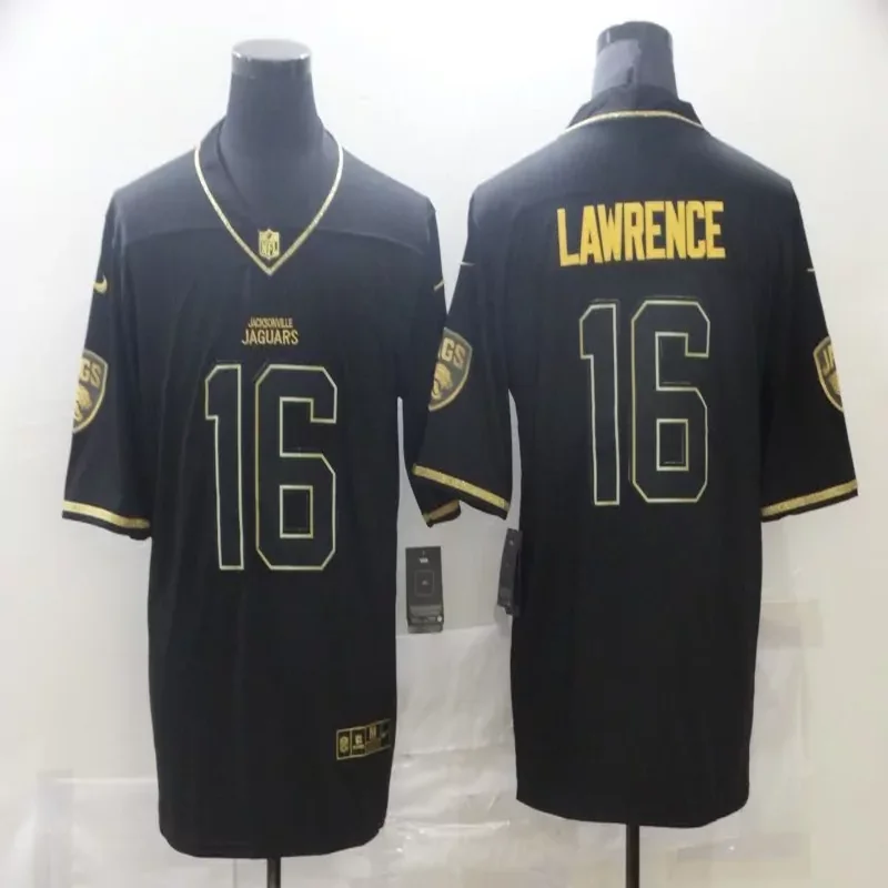 Jacksonville Jaguars #16 Lawrence NFL Black Gold Jersey