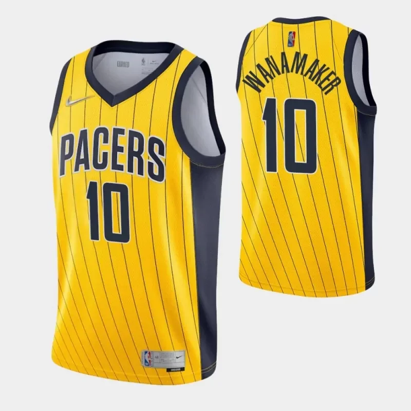 Indiana Pacers 8 Justin Holiday City Edition Stripes Blue Basketball jersey - Image 4