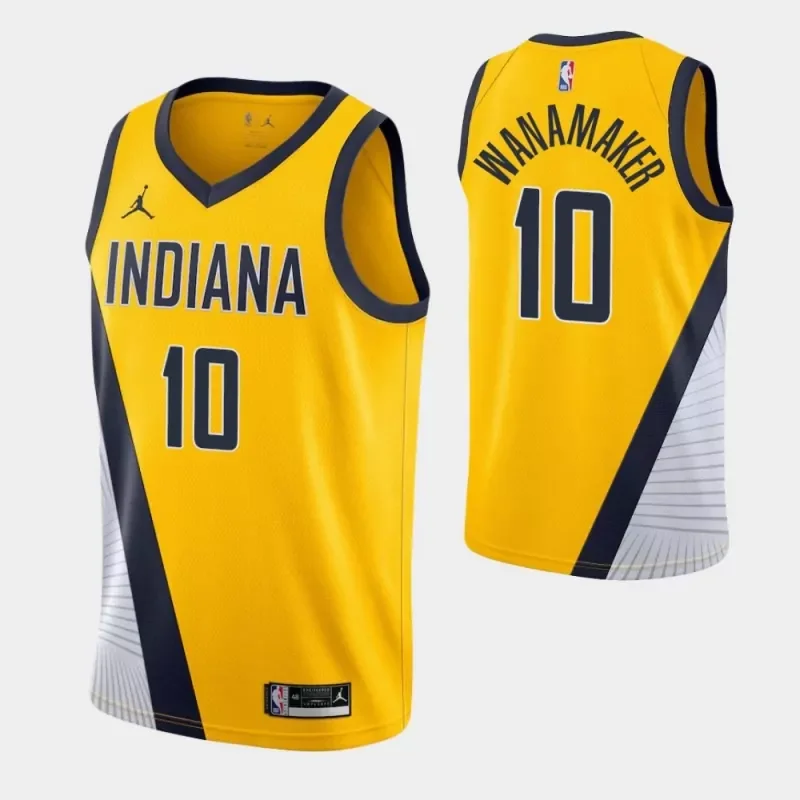 Indiana Pacers #37 amida brimah gold 2021 earned Basketball jersey - Image 2