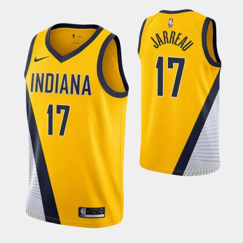 Indiana Pacers 8 Justin Holiday City Edition Stripes Blue Basketball jersey - Image 3