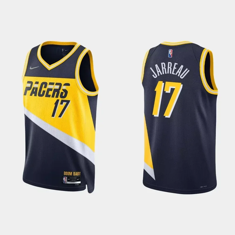 Indiana Pacers Dejon Jarreau #17 NBA Basketball City Navy Jersey Indiana Pacers Fans