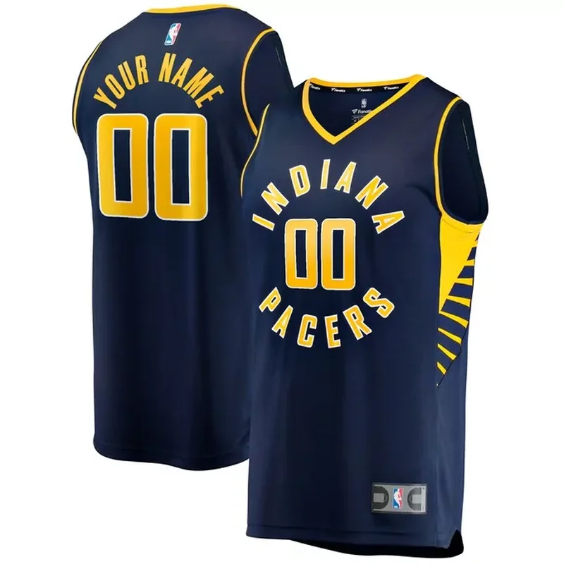 Indiana Pacers Fast Break Custom Jersey Icon Edition Navy