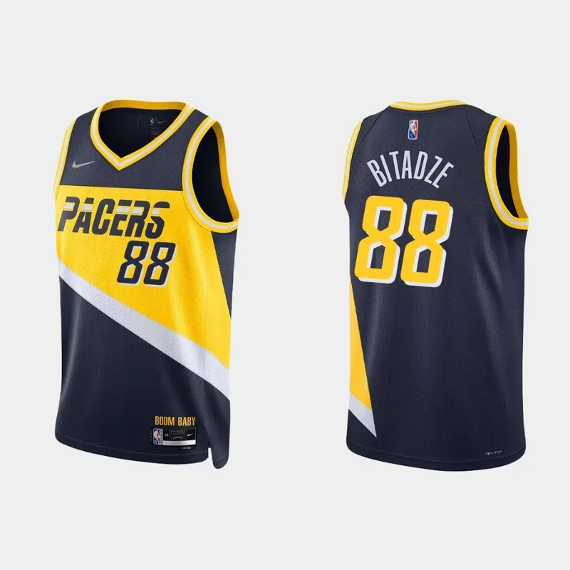 Goga Bitadze Indiana Pacers Fast Break Player Jersey - Statement Edition - Gold NBA - Image 4