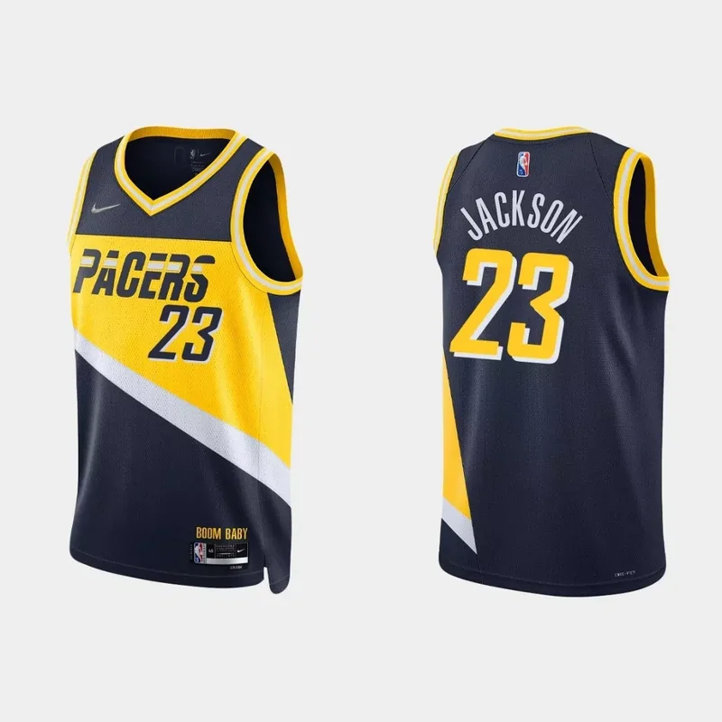 Indiana Pacers Dejon Jarreau #17 NBA Basketball City Navy Jersey Indiana Pacers Fans - Image 3