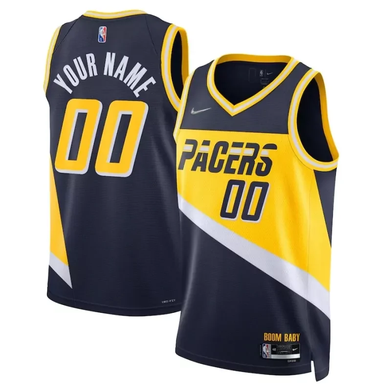 Indiana Pacers #25 jalen smith black navy 2022 23 city edition swingman jersey Basketball jersey - Image 5