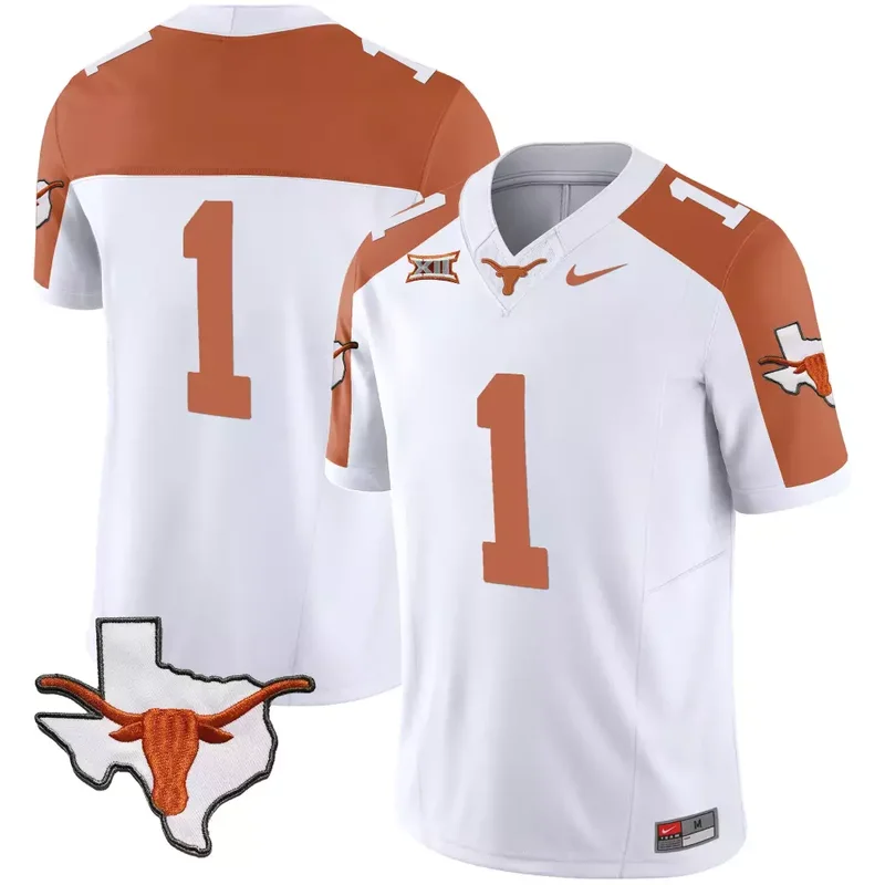 Inverted 1 Team Texas Longhorns Vapor Limited Jersey All Stitched