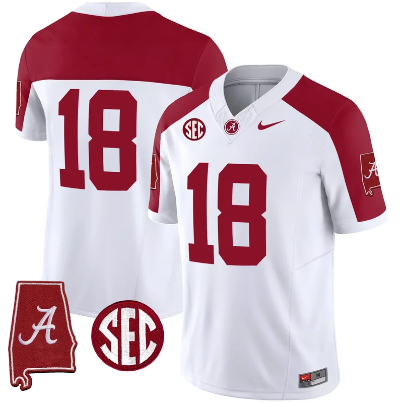 Gray SEC Graduate alabama crimson tide 2023 custom jersey all stitched - Image 4